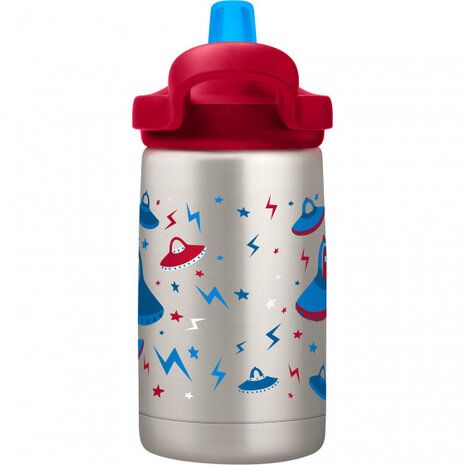 drinkfles Eddy+ Kids ge&iuml;soleerd 350 ml tritan grijs/rood
