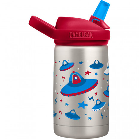 drinkfles Eddy+ Kids ge&iuml;soleerd 350 ml tritan grijs/rood