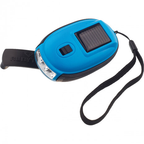 zaklamp Kao XL led solar 8,7 x 5 cm ABS blauw/zwart