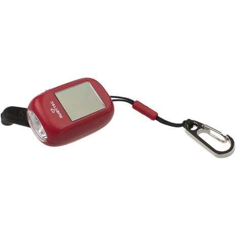 mini-zaklamp Kao Clip led solar 4,6 cm ABS rood