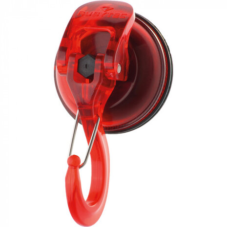 kledinghaak met zuignap Mammoth 4,7 x 3,5 cm ABS rood
