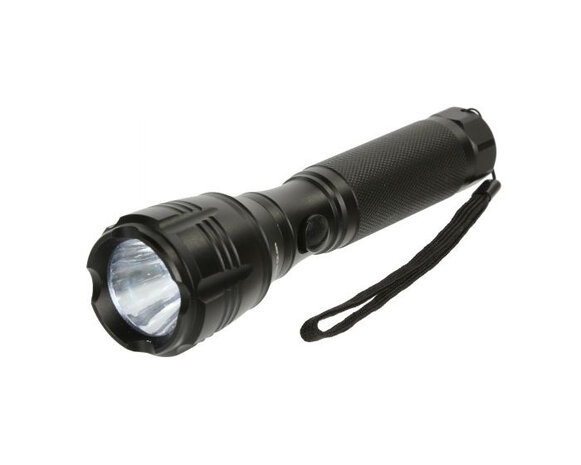 kampeerzaklamp led batterij 15 cm aluminium zwart