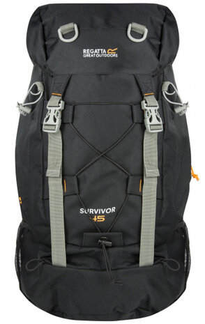 backpack Survivor 45 liter 58 x 29 cm polyester zwart