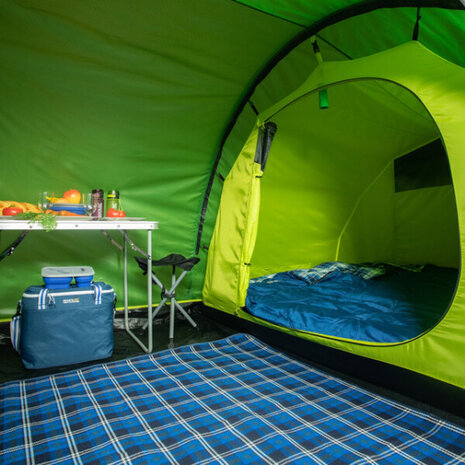 tunneltent Montegra 4-persoons 430 x 235 cm groen