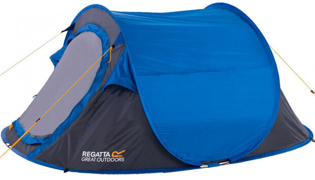 pop-up tent Malawi 2-persoons 230 x 140 x 100 cm blauw