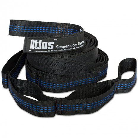 ophangsysteem hangmat 2,8 m polyester zwart/blauw