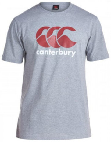 shirt Logo heren katoen grijs/rood/wit maat XXL