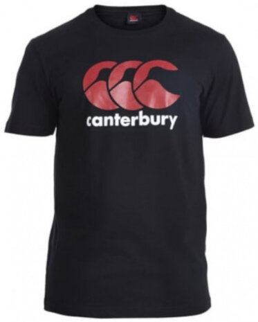 shirt Logo heren katoen zwart/rood/wit maat XS