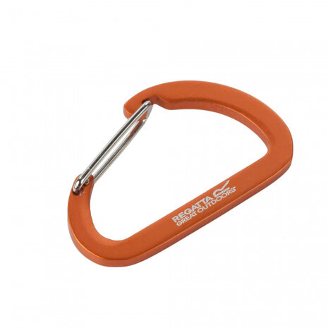 karabijnhaak klein 4 cm aluminium oranje/zilver