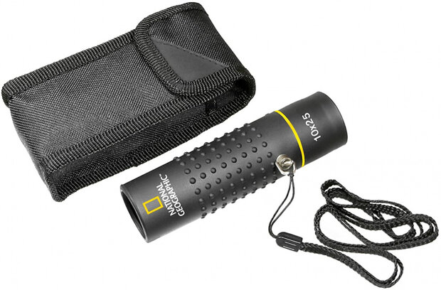 monoculair 10x25 BK-7 11,5 cm zwart