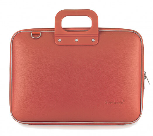 laptoptas Classic 43 x 33 cm kunstleer oranje/roze
