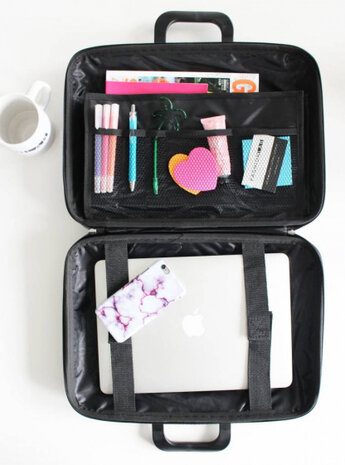 laptoptas Evolution 38 x 29 cm kunstleer donkergrijs