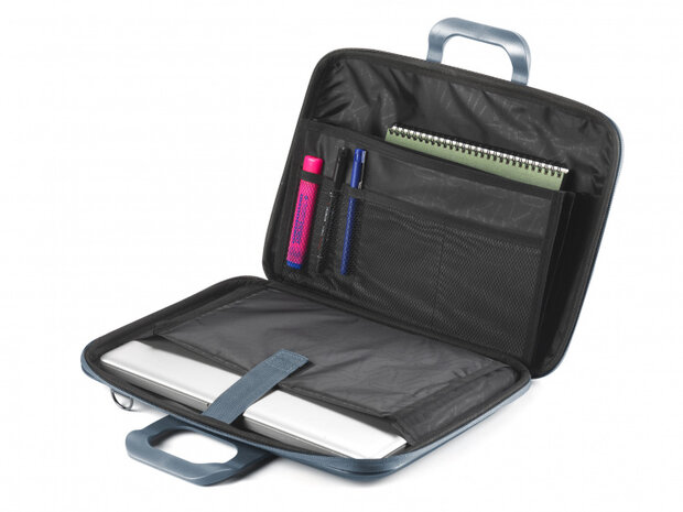laptoptas Denim 43 x 33 cm kunstleer blauw