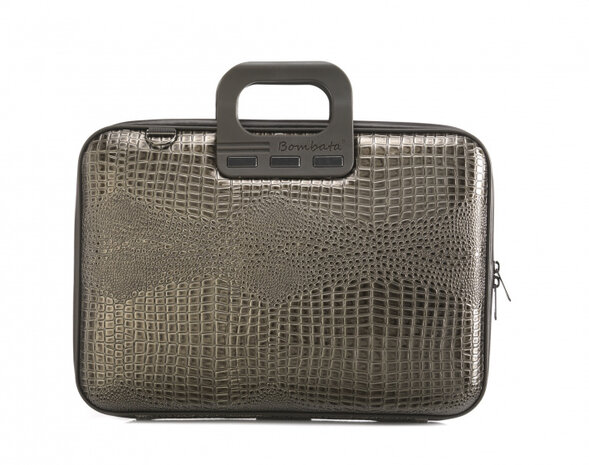 laptoptas Shiny Cocco 43 x 33 cm kunstleer antraciet