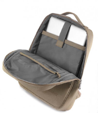 laptoprugzak Paris 32 x 38 cm kunstleer beige