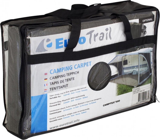 tenttapijt Camptex 350 x 400 cm polyetheen antraciet