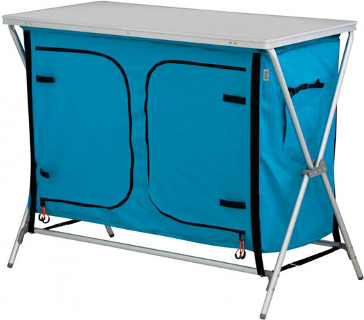 campingkast Bonaire 102 x 82 x 50 cm aluminium blauw
