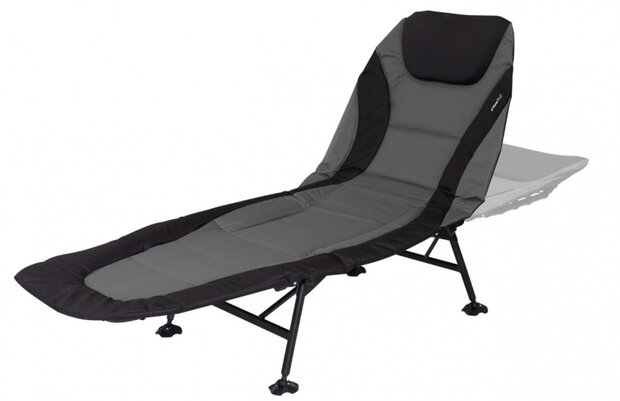 ligbed Royal 200 x 75 cm polyester antraciet/zwart