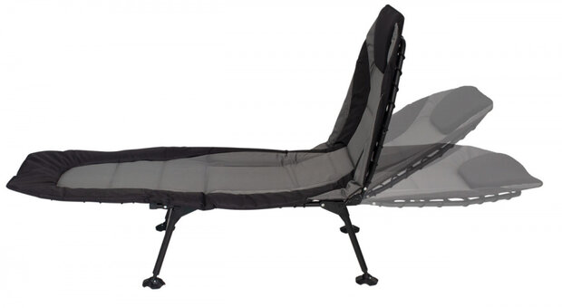 ligbed Royal 200 x 75 cm polyester antraciet/zwart