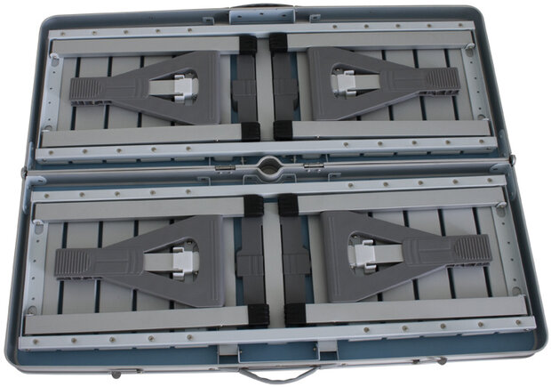 campingtafel Limoux 86 x 68 cm aluminium grijs