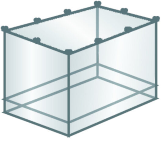 klamboe Box Model 2-persoons polyester/mesh wit