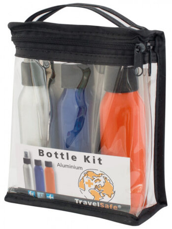 reisflessenset 100 ml aluminium blauw/rood 3 stuks