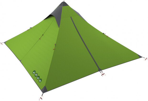 trekkingtent Sawaj Trek 2-persoons 230 x 230 cm groen