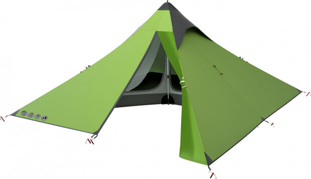 trekkingtent Sawaj Trek 2-persoons 230 x 230 cm groen