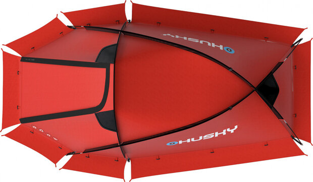 koepeltent Flame Dural 1-persoons 285 x 120 x 100 cm rood