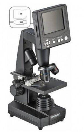 microscoop LCD 50-500x aluminium 9 cm zwart