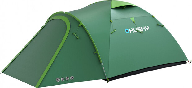 koepeltent Bizon Plus 3-persoons 410 x 220 x 130 cm groen