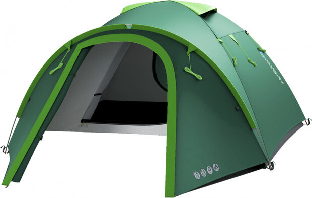 koepeltent Bizon Plus 3-persoons 410 x 220 x 130 cm groen