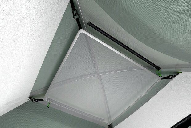 koepeltent Bizon Plus 3-persoons 410 x 220 x 130 cm groen
