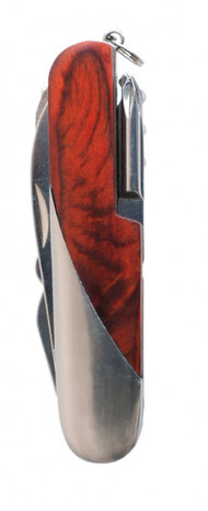 zakmes junior 10 cm RVS/hout zilver/bruin