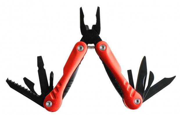 multitool zakmes junior 16 cm staal zwart/rood