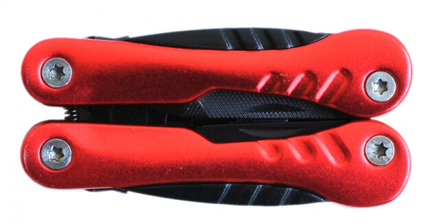 multitool zakmes junior 16 cm staal zwart/rood