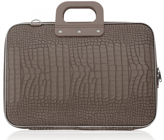 laptoptas Cocco 43 x 33 cm kunstleer taupe 2-delig