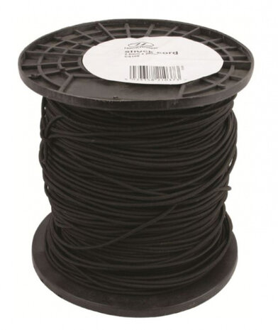 bungee-koord 2,5 mm rubber/nylon 200 m zwart