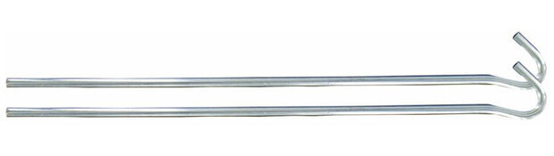 tentharing 21,5 cm staal zilver 100 stuks