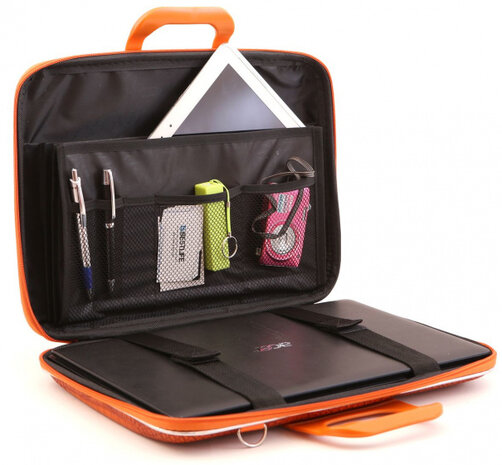 laptoptas Cocco 43 x 33 cm kunstleer rood 2-delig