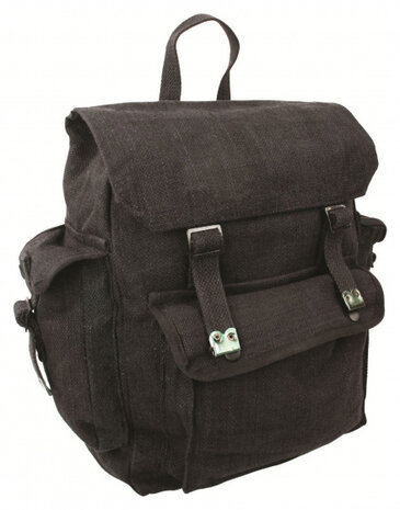 rugzak Retro 16,5 liter katoen zwart