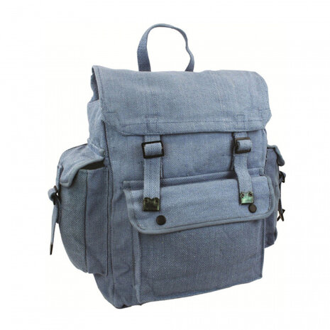 rugzak Retro 16,5 liter katoen blauw