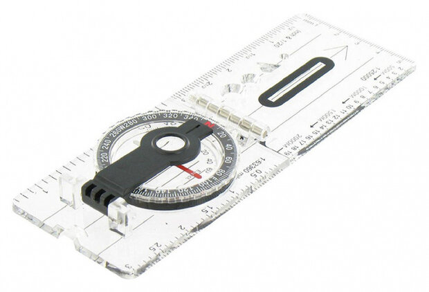 handkompas 16 x 6 x 1,5 cm transparant