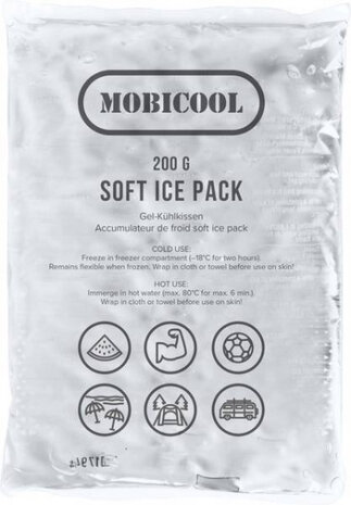 koelzak Soft Ice 200 gram 18 x 12 cm transparant