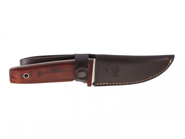 jachtmes IP 22,7 cm RVS/hout zilver/bruin 2-delig