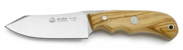 jachtmes Ela 16,3 cm RVS/hout zilver/bruin