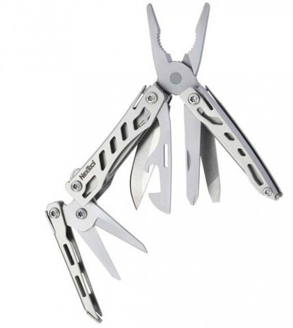 multitool Mini Flagship 12,7 cm staal zilver