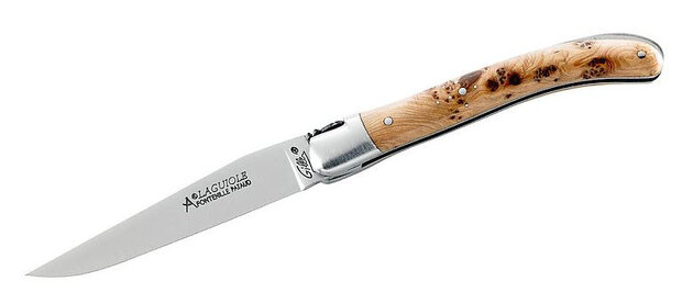 jachtmes 18,5 cm staal/hout zilver/bruin