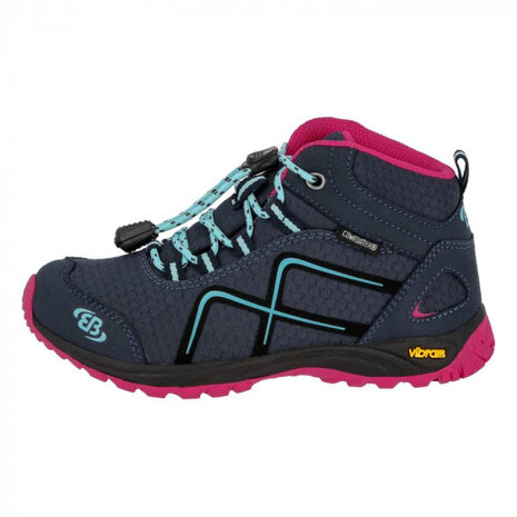 wandelschoen Guide High nylon navy/roze/turquoise mt 38