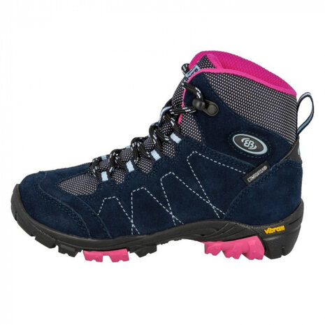 wandelschoen Bergen High su&egrave;de navy/roze maat 37